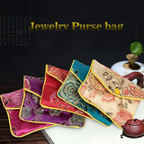 Silk Embroidery Purse Pouch Gift Bags Pack of 5