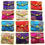 Silk Embroidery Purse Pouch Gift Bags Pack of 5