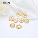 Wholesale 4 Types Plated Round Coin Pendants for DIY Necklace