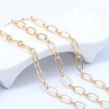 14K Plated Brass Chain for Jewelry Making