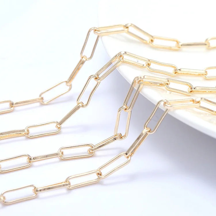 14K Plated Brass Chain for Jewelry Making