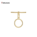 14K Plated Brass Round Necklace Bracelet Clasps