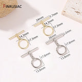 14K Plated Brass Round Necklace Bracelet Clasps