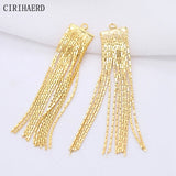 Brass Tassel Earring Charms DIY Supplies 14K Plated Material Findings