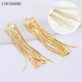 Brass Tassel Earring Charms DIY Supplies 14K Plated Material Findings