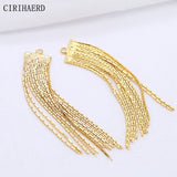 Brass Tassel Earring Charms DIY Supplies 14K Plated Material Findings