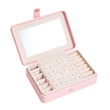 Leather Jewelry Organizer Display Case Box Storage Holder