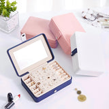 Leather Jewelry Organizer Display Case Box Storage Holder