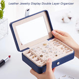 Leather Jewelry Organizer Display Case Box Storage Holder