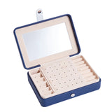 Leather Jewelry Organizer Display Case Box Storage Holder