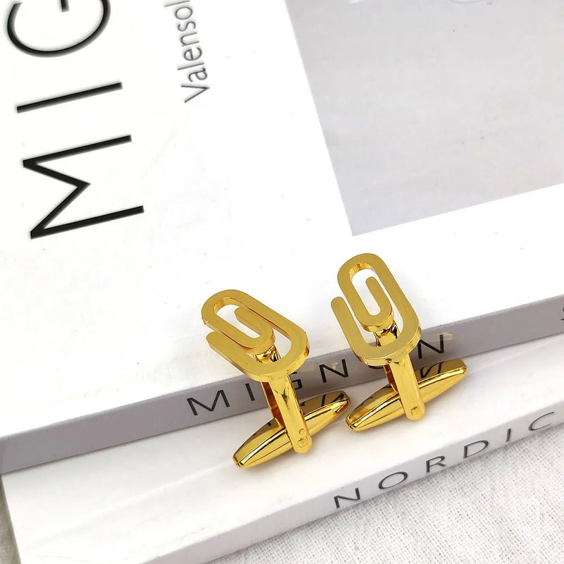 Silver Paper Clip Cufflinks for Men Wholesale