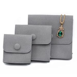 Soft Velvet Jewellery Pouch Bag Gift Necklace Bracelet Earrings Rings Storage