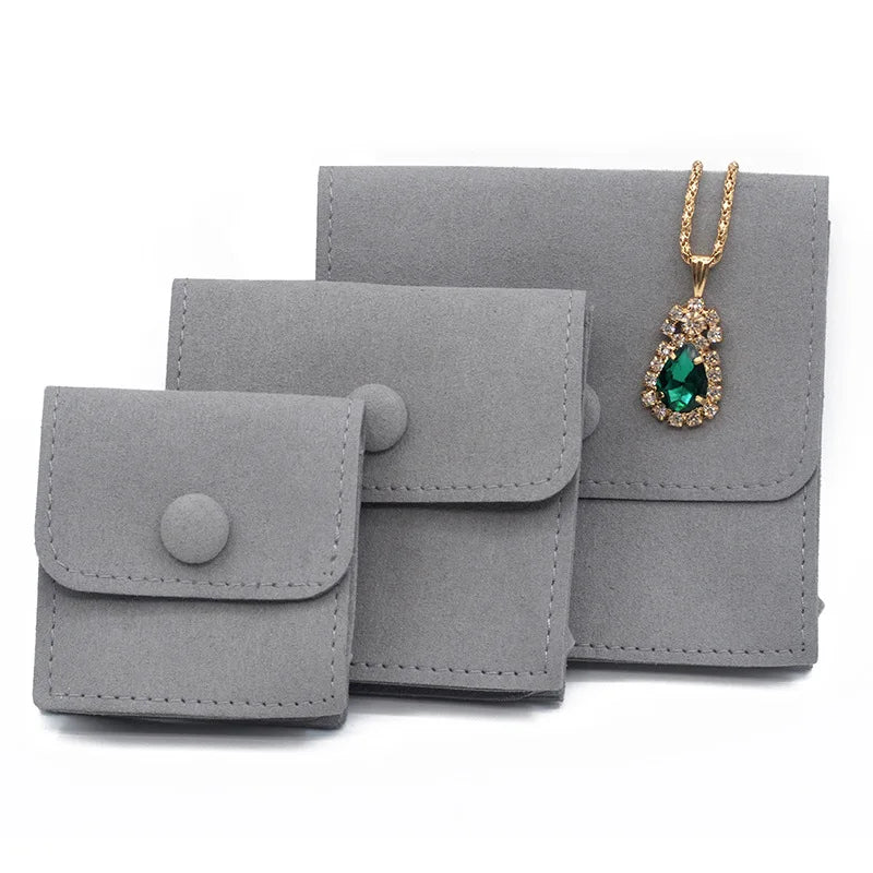 Soft Velvet Jewellery Pouch Bag Gift Necklace Bracelet Earrings Rings Storage