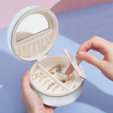 Portable Jewelry Storage Box PU Leather Display Case