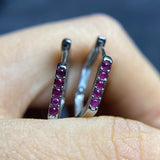 Natural Burmese Ruby Silver 925 Earrings