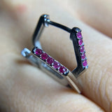 Natural Burmese Ruby Silver 925 Earrings