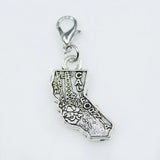 California State Map Dangle Charms Lobster Clasp DIY Pendant Bracelets