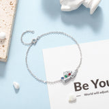 Jewelora Birthstone Bracelet Baby Name 3 Foot Shape Bracelet