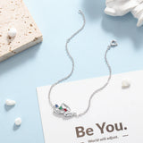 Jewelora Birthstone Bracelet Baby Name 3 Foot Shape Bracelet