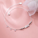 925 Sterling Silver Butterfly Anklets for Women