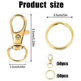 100x Key Rings Lobster Claw Clasps Family DIY Making Accessories