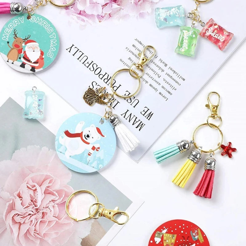 100x Key Rings Lobster Claw Clasps Family DIY Making Accessories