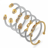 Stainless Steel Interweaving Bracelet for Women