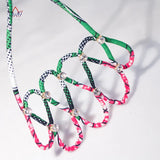 Colorful African Ankara Necklace with Drill for Women