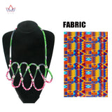 Colorful African Ankara Necklace with Drill for Women