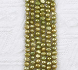 Green Baroque Irregular Freshwater Pearl Necklace DIY Jewelry for Women