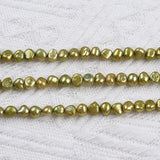 Green Baroque Irregular Freshwater Pearl Necklace DIY Jewelry for Women