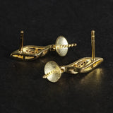 925 Silver Zircon Resin Earrings For Women Ladies