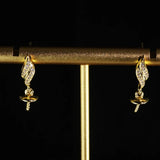 925 Silver Zircon Resin Earrings For Women Ladies