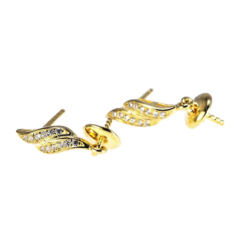 925 Silver Zircon Resin Earrings For Women Ladies