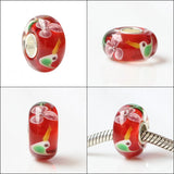 925 Sterling Silver Cartoon Rabbit Glass Charm Bead European Bracelet