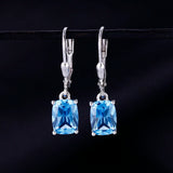 925 Silver Pendant Earrings Women's Dark & Emerald & Light Gift Party