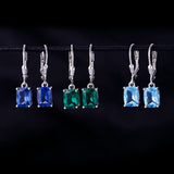 925 Silver Pendant Earrings Women's Dark & Emerald & Light Gift Party