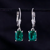 925 Silver Pendant Earrings Women's Dark & Emerald & Light Gift Party