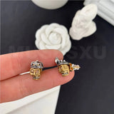 Golden Skull Earrings For King & Queen Parties