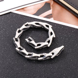 Vintage Stainless Steel Bracelet 8mm Men's Engraved Jewelry