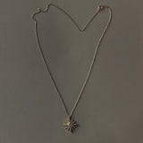 925 Silver Crystal Sun Angel Six-Pointed Star Necklace