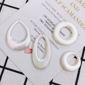 Geometric Drop Earrings Pendant 40pcs Acrylic Pearl Charms DIY