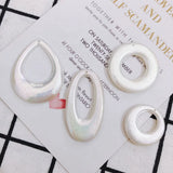 Geometric Drop Earrings Pendant 40pcs Acrylic Pearl Charms DIY