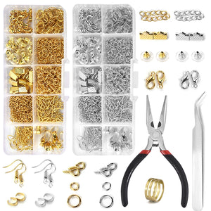 Jewelry Accessories Kit Set Open Jump Rings Earring Hook Lobster Clasp