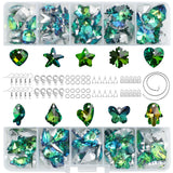 Crystal Glass Pendants Beads Charms Jewelry Making Kit