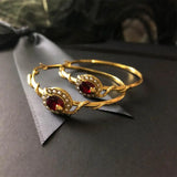 Baroque Style Red Stone Earrings for Women Party Wedding