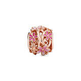 925 Sterling Silver Rose Clover Bead DIY Jewelry Accessory