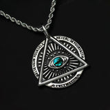 Vintage Stainless Steel Freemasonry Eye Pendant