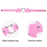 Punk Gothic Harness Leather Necklace Choker for Women