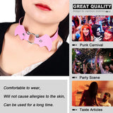 Punk Gothic Harness Leather Necklace Choker for Women